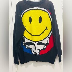 Chinatown Market Grateful Dead Knit Smiley Stealie Sweater size unisex XL